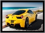 Ocean, Plaża, 458, Ferrari, Italia